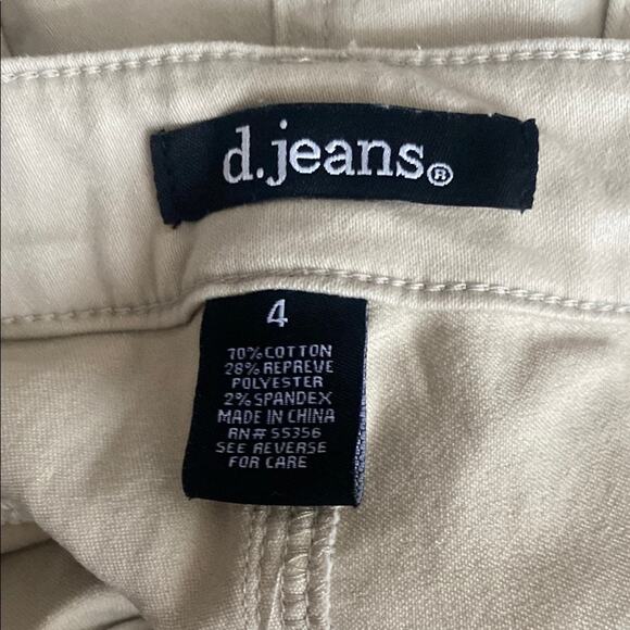 D. Jeans Beige Skinny Jeans Size 4 - Picture 5 of 5